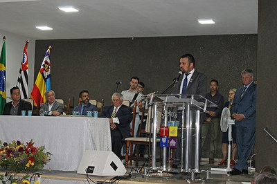 Diego Viveiros durante homenagem