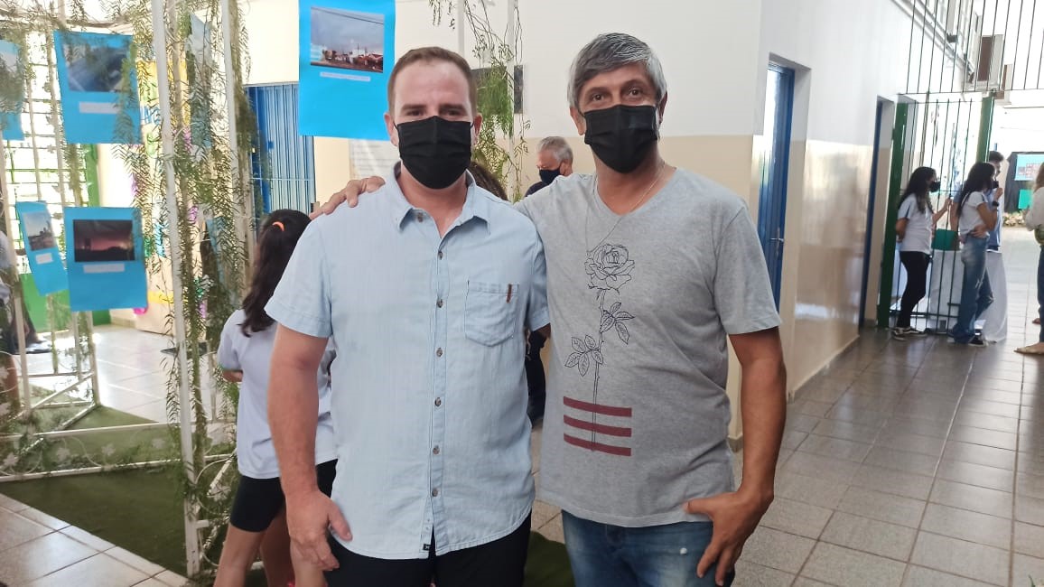 Leandro Mancha e diretor Eraldo Correia. (Imagem: Denílson Lopes)