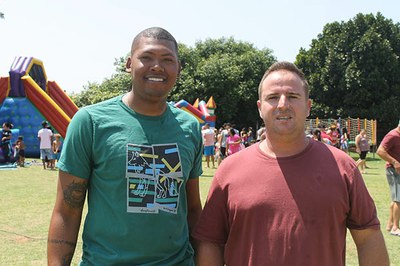 Pedro Tatuador e Leandro Mancha durante o evento