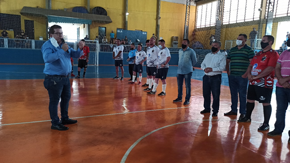 Prefeito Luizinho Noli durante o evento. (Imagem: Denílson Lopes de Andrade).