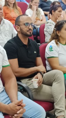 Presidente da Câmara, Dr. Maicon Rios, durante o evento. (Imagem: Denílson Lopes) 