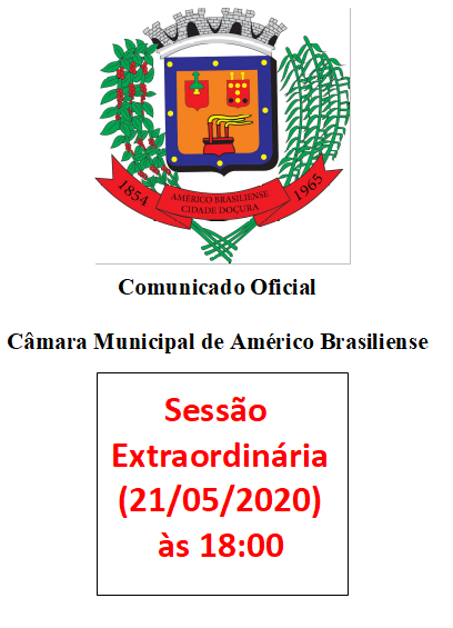 Sessão Extraordinária - dia 21/05/2020